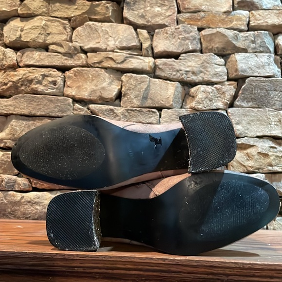 Nature Breeze Ankle High Women’s Glitter Heeled Booties in Taupe. - Picture 5 of 5